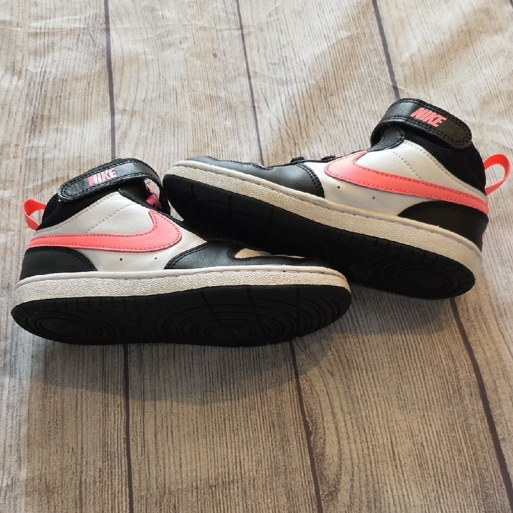 Nike Kids' Black and Pink High-Top Sneakers - Picture 8 of 8